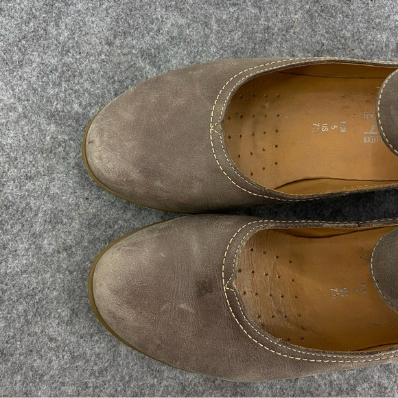 Mephisto Gorgeous Grey/Tan Leather Ballet Mary Jane Style Flats Women’s Size 7.5 - Picture 2 of 11